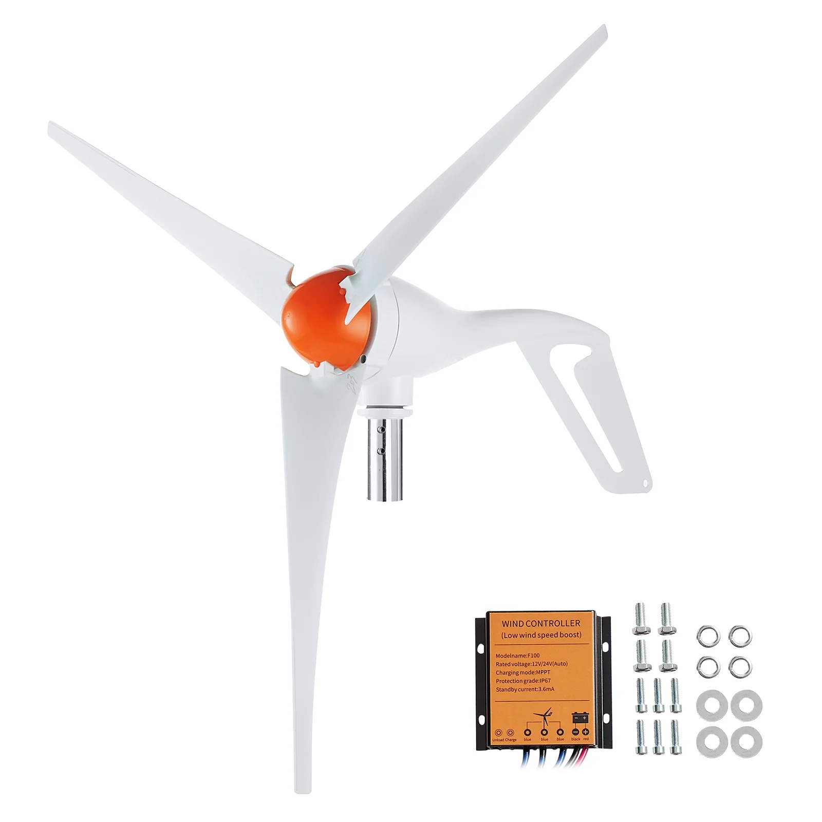 500W Wind Turbine Generator Kit with MPPT Controller (12V, 3-Blade) - Image 7