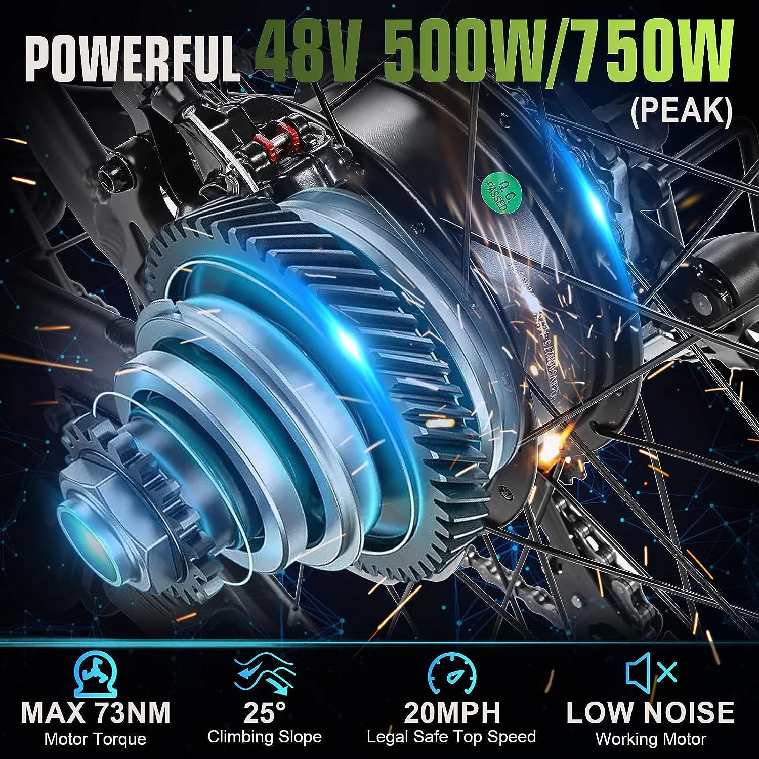 500W Electric Mountain Bike – 27.5", 48V 10.4Ah, Fast Charge - Image 4