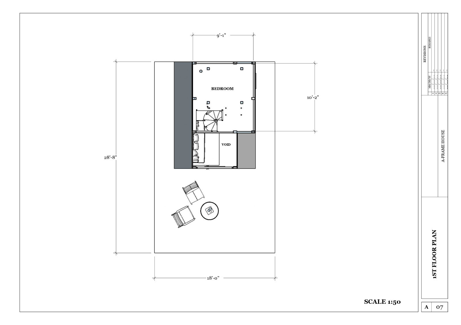 A-Frame Low Budget 16’X12’ Tiny House Plan & CAD File,Pdf Blueprint,3D Image - Image 5