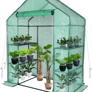 56″×30″×76″ Portable Walk‑In Greenhouse with Shelves