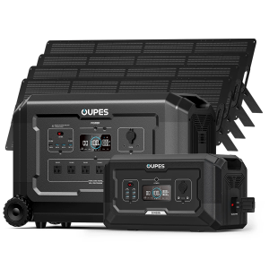 Mega 3 Power Station 5120Wh Solar Generator+4X240W Solar Panels+B2 Battery Home Backup Use