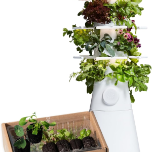 New!  Farmstand Nook | 20 Plant Hydroponic System | Self-Watering Indoor Vertical Garden Planter Tower W/Pump, Bpa-Free Food Grade | 4Ft 7In | Made in USA…