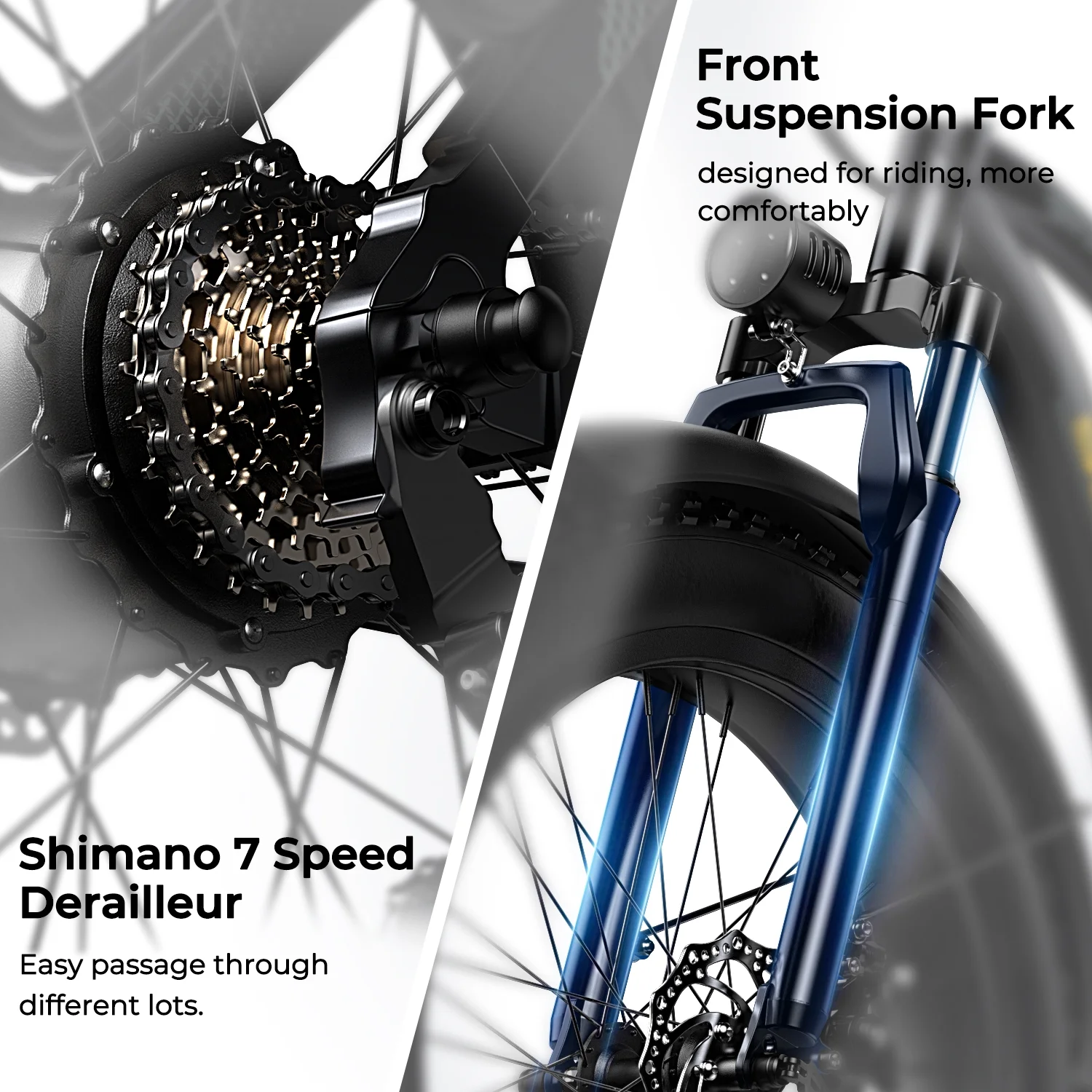 750W Fat Tire Electric Bike – 26×4, 48V 15Ah, 7-Speed - Image 6