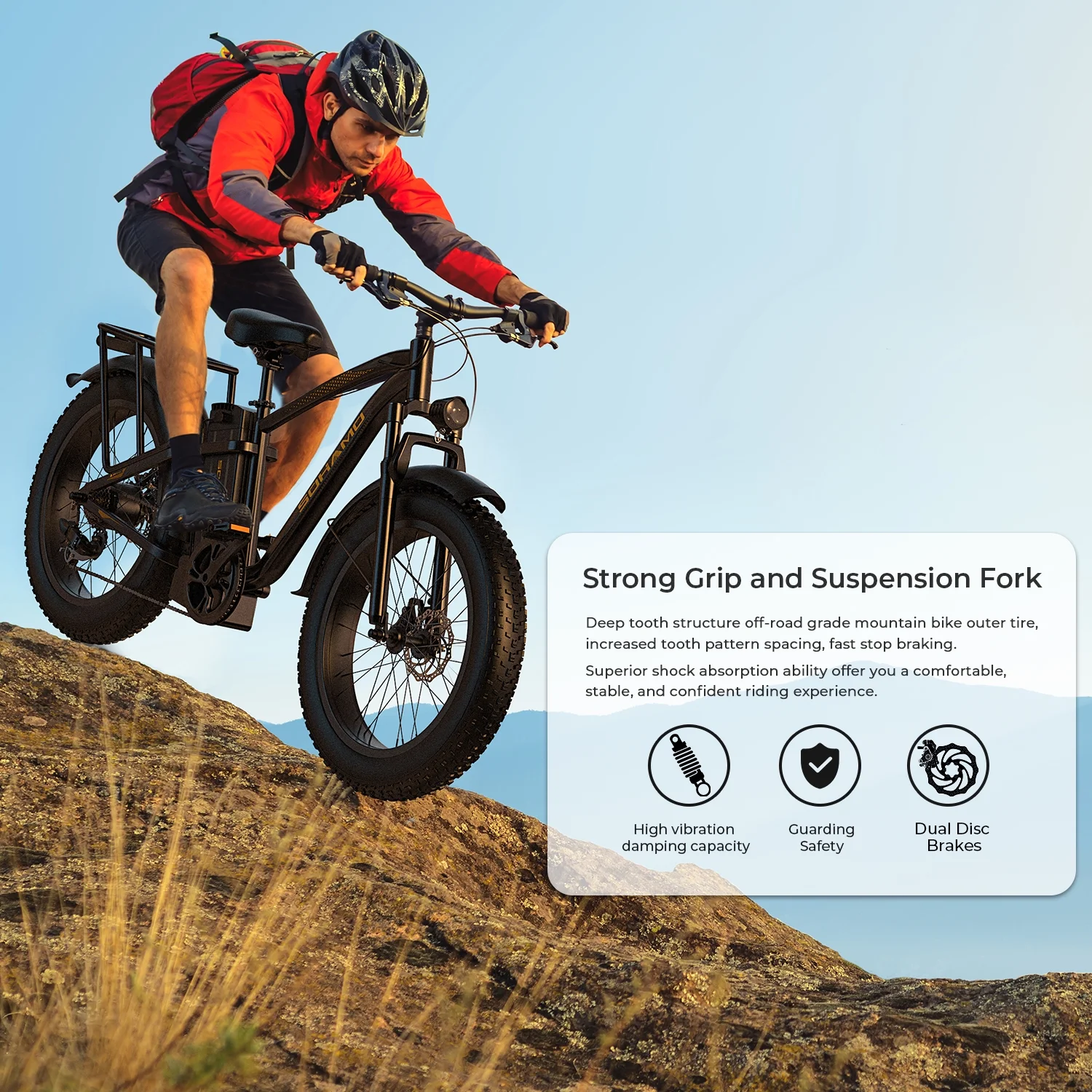 750W Fat Tire Electric Bike – 26×4, 48V 15Ah, 7-Speed - Image 2