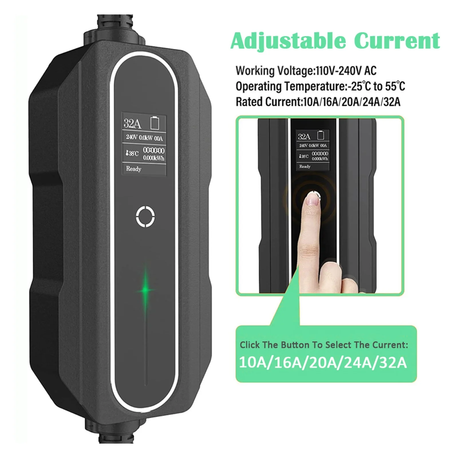 Portable EV Charger 32A (J1772; Adjustable) - Image 5