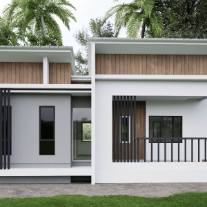 43 X 30 Feet Budget Friendly Single Story House Plan & 3D Images , CAD File,Pdf