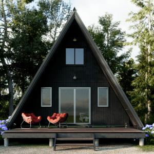 36×20 A-Frame Cabin Plans – PDF & AutoCAD Files with 3D Images