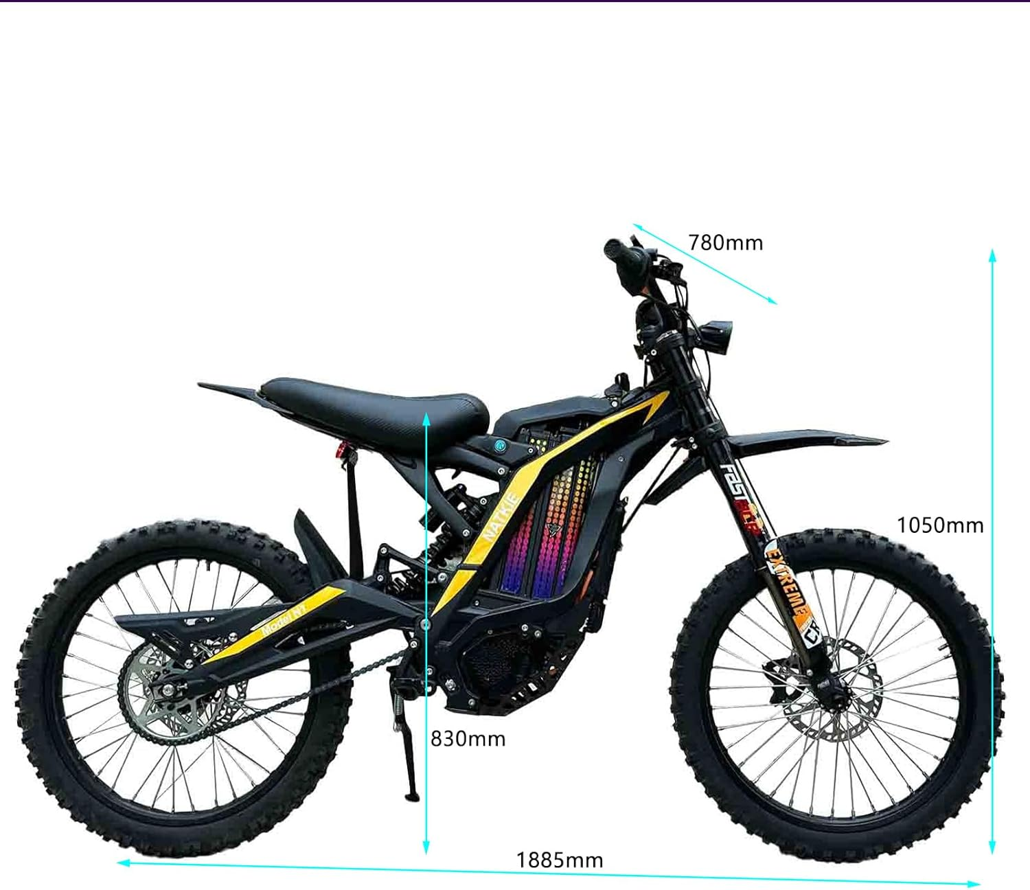 8000W Electric Dirt Bike – 72V 30Ah, 50mph Top Speed, 76-Mile Range - Image 7