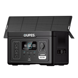Exodus 1200 992Wh 1200W Solar Generator+240W Solar Panel, 3600W Surge Power Station Backup