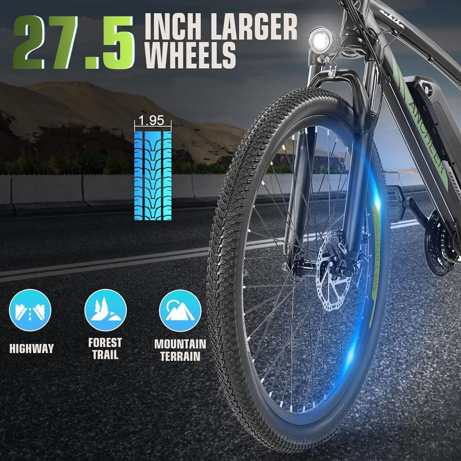 500W Electric Mountain Bike – 27.5", 48V 10.4Ah, Fast Charge - Image 3