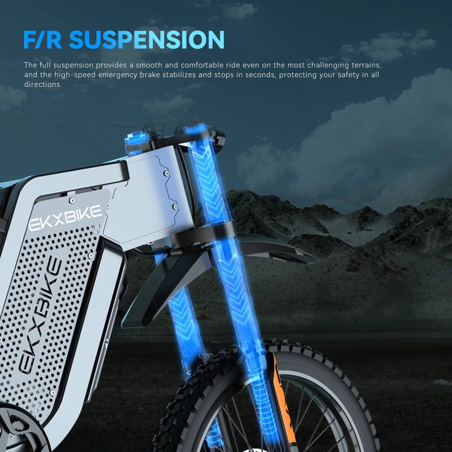EKX X21 MAX Electric Mountain Dirt Bike3000W 45MPH 60V 30AH - Image 4