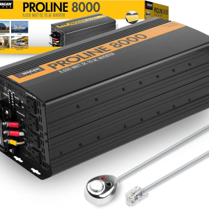 EL3746 12V 8000 Watt Power Inverter with Remote Control, 16000 Watt Surge Peak, Proline 12 Volt Power Converter for Home RV Camping Van Life off Grid