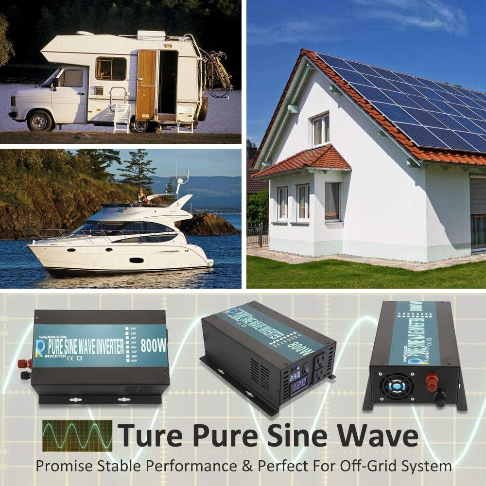 Full Power Full Power Endurable Led Display 800W Pure Sine Wave Solar Inverter 12Vdc to 120Vac, (RBP80012B1) - Image 6