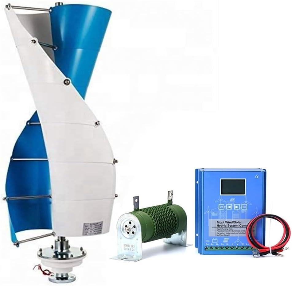 3000 Watt Wind Turbine Generator Kit, 3KW Windmill Generator, 24V 48V 96V 120V Free Energy Generator, Vertical Axis Wind Generator for Home Use(48V)