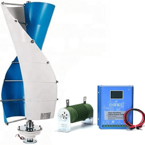 3000 Watt Wind Turbine Generator Kit, 3KW Windmill Generator, 24V 48V 96V 120V Free Energy Generator, Vertical Axis Wind Generator for Home Use(24V)