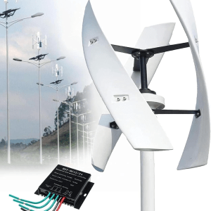 20000W Vertical Axis Wind Turbine Generator Kit - 12V/24V/48V/220V, 3-Blade Outdoor Windmill with Controller for Renewable Energy Power Supplementation