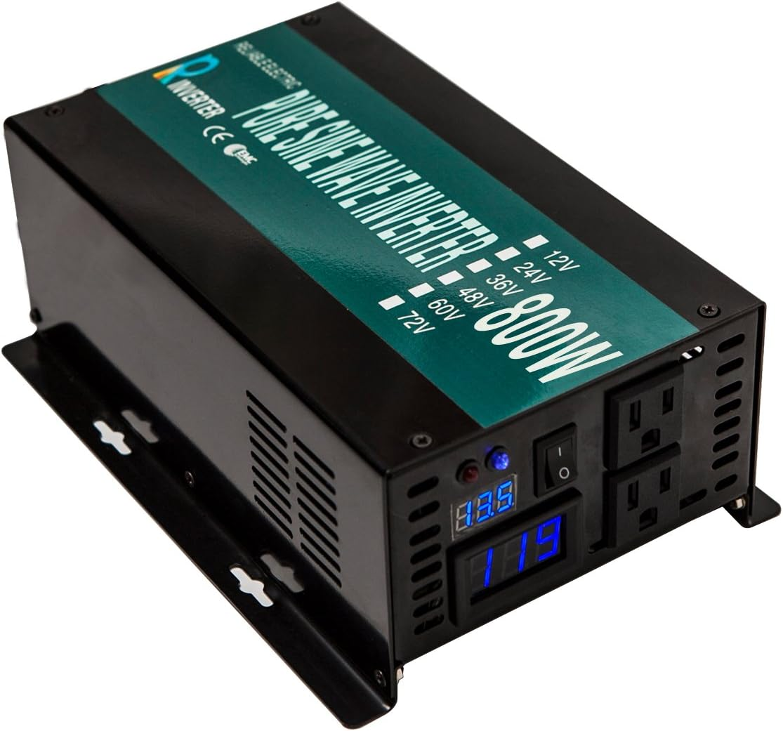 Full Power Full Power Endurable Led Display 800W Pure Sine Wave Solar Inverter 12Vdc to 120Vac, (RBP80012B1)