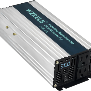 1200W Pure Sine Wave Inverter 36V DC to 110V 120V AC Power Converter with LED Display, Off-Grid Portable Power Inverter with 2 AC Outlets for Home, RV, Truck, Camping