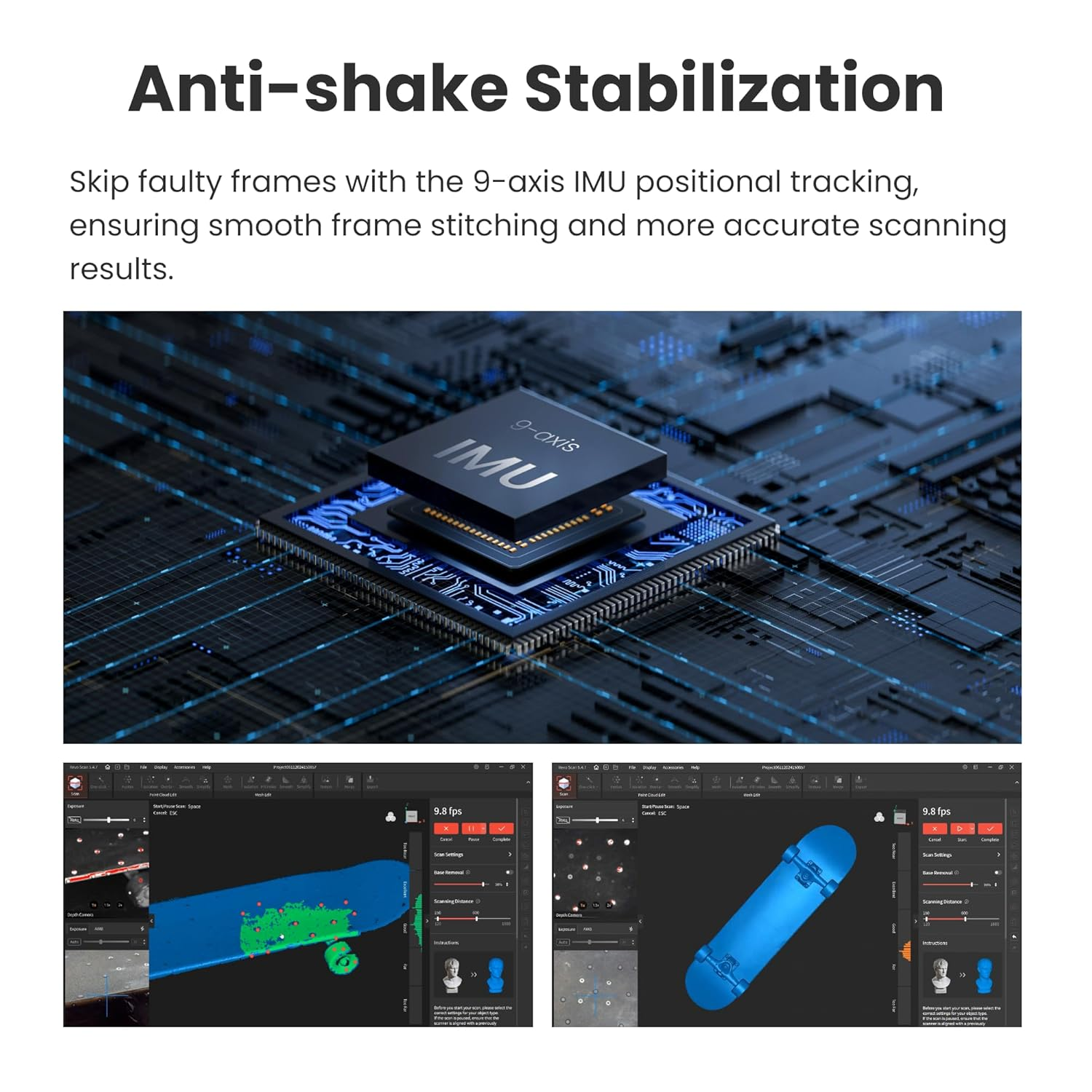 POP3 plus 3D Scanner for 3D Printing, Handheld 3D Printer Scanner 0.04Mm Precision, Full-Color Scan for Medium Object, Support for Android/Ios/Win/Macos, Standard - Image 4