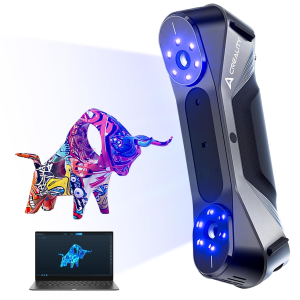 Raptor 3D Scanner for 3D Printing, Multiple-Line Blue Laser & NIR Handheld Scanner with 0.02Mm Accuracy, Anti-Shake Tracking, 24-Bit Fast Full-Color Scanning for Windows Macos